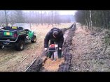 Демонстрация работы бензобура Оleo-Mac MTL 51