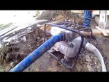 Использование мотопомпы на стройке